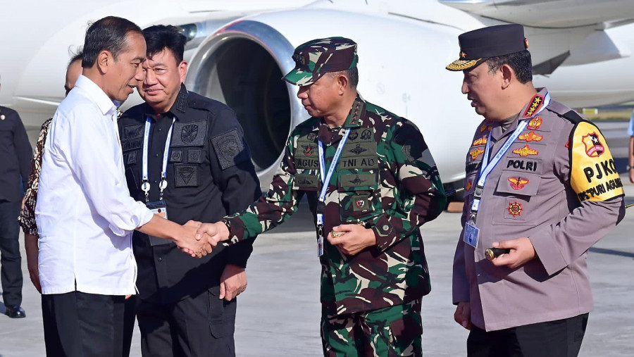 Pimpin KTT World Water Forum, Panglima TNI Sambut Kedatangan Presiden Jokowi Di Bali