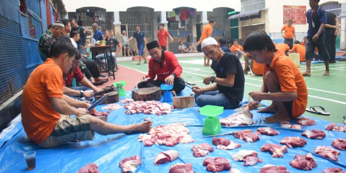 Rayakan Idul Adha 1445 H, Rutan Labuhan Deli Tunaikan Shalat Idul Adha dan Penyembelihan Hewan Qurban