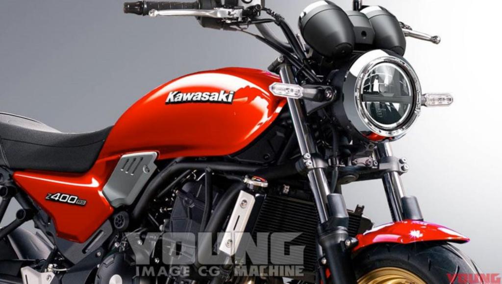 Render New Kawasaki Z400RS, Motor Besar Klasik 400cc Inline 4 Silinder!