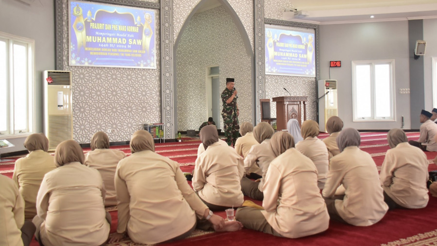 Pertajam Iman Dan Ketaqwaan, Prajurit dan PNS Mako Kormar PeringatI Maulid Nabi Muhammad SAW 1446 H